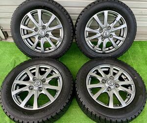 バリ山 タイヤアルミセット 4本セット PCD100 4H 13x4.00 B GOOD YEAR ice NAVI 6 155/65R13 73Q 2020年 グッドイヤー アイスナビ6