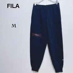 【フィラ FILA】ロゴプリント スウェット ジョガーパンツ ウェストゴム 紐