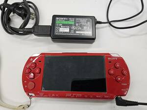 SONY PSP（プレイステーション・ポータブル）バッテリー無し　ACアダプタ付き　ソフト一つ付属　ジャンク品