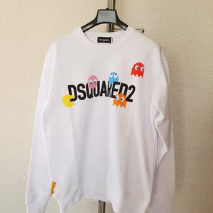 【新品・未使用】DSQUARED2 KIDS x Pac-man スウェットシャツ　ホワイト　14Y　DQ2248D003G