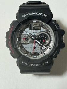 CASIO G-SHOCK カシオ Gショック 【中古】CASIO◆クォーツ腕時計/アナログ/ラバー/シルバー/ブラック/GAC-110