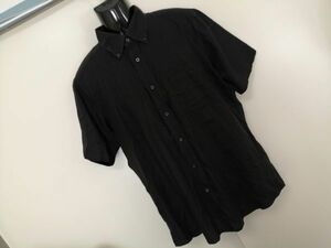 kkaa850 ■ ユニクロ ■ DRY EASY CARE SHIRT シャツ トップス 半袖 ボタンダウン スミクロ チャコールグレー XL