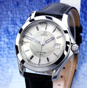 OMEGA オメガ Seamaster 120 Steel Silver 2 Tone Dial メンズ クォーツ ( 美品 ,電池新品) / 36mm