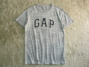 メンズ　GAP　ギャップ　ロゴ　半袖Tシャツ　グレー　S