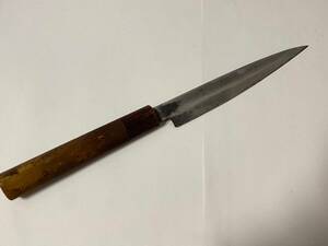 【在銘 包丁 源芳忠】料理包丁 全長約30cm 刃渡り約16.5cm 和包丁