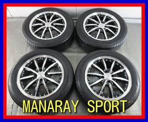 ■中古タイヤホイール■　MANARAY SPORT VERTEC VR-5 16インチ 6.5J +53 4H 100 BRIDGESTONE ECOPIA EX20RV 195/60R16 89H 送料無料 K272