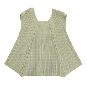 PLEATS PLEASE ISSEY MIYAKE 10SS シアーラインプリーツフレンチスリーブトップス / ブラウス PP01-JK621 プリーツプリーズ イッセイミヤケ