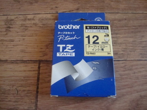 ★ 新品・送料無料 brother P-touch テープカセット TYPE TZ ファブリック TZ-FA63 幅3mm (テープ/イエロー,インク/青) ★