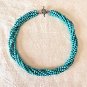 トルコ石の5連ネックレス　　（TURQUOISE−34）