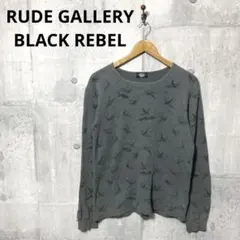 RUDE GALLERY BLACK REBEL メンズ 長袖サーマルカットソー