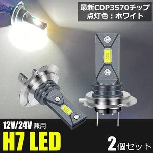 H7 LED バルブ ヘッドライト ファンレス仕様 CSPチップ ホワイト バイク 2個セット フォーサイトEX MF04 HONDA / 158-8×2 SM-TA