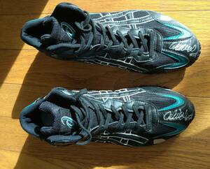 イチロー直筆サイン2001年SEATTLE MARINERS【51】ルーキーASICS 実使用シューズ【UPPER DECK用】代理人サイン証明書付！大谷 JORDAN ICHIRO