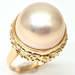 TASAKI(田崎真珠)＊K18 マベパールリング＊N 約7.5g 11.5号 pearl ring jewelry EE6/EE9