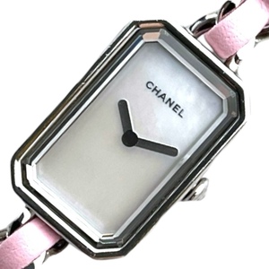 シャネル CHANEL プルミエール ロック ホワイトシェル 世界1000本限定 H4312 ホワイト ステンレススチール 腕時計 レディース 中古