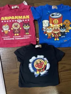 アンパンマン　tシャツ　カットソー　３枚セット