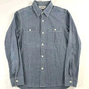 FIVE BROTHER ファイブブラザー　デニムシャツ　ワークシャツ　シャンブレー　インディゴ　size　S　メンズ　男性用