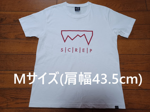 SCREP　GRAPPLE Tシャツ　Mサイズ(肩幅43.5cm)　白　綿100%　送230円可能