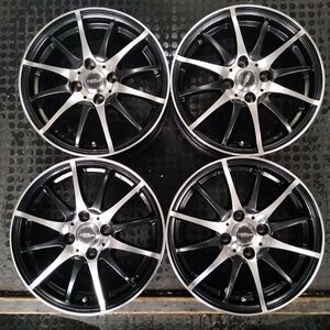 管理番号：A3-213【4本価格】【15x5.5J 4x100 ET+43 ハブ67】HOT STUFF CROSS SPEED・アクア ヴィッツ等・ブラポリ・適格請求書発行可能