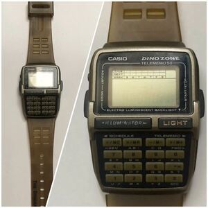 ★ジャンク品【CASIO DATABANK】DINO ZONE限定「プテラノドン カリキュレーターデジタル腕時計」DBC-63 ※不動品