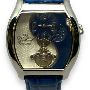■稼働品・良品　Gallucci ガルーチ　AT 自動巻　ムーンフェイス　純正ベルト　オープンハート　メンズ　腕時計