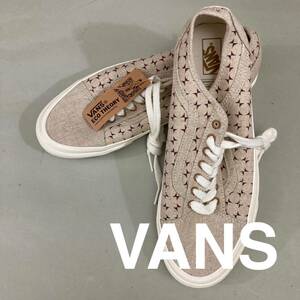 【新品未使用】【タグ付き】バンズ VANS スニーカー 靴 ローカット LOW オールドスクール テパード チェッカーボード ベージュ 27.5cm @★