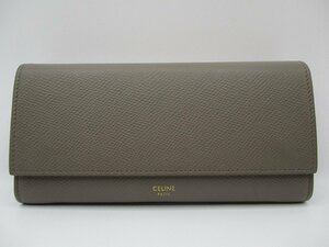 【美品】セリーヌ　CELINE ラージプラップウォレット　長財布　10B56　レザー