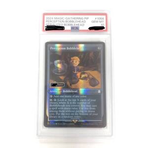 MTG ダブルレインボウ・Foil (1058)《パーセプションのボブルヘッド/Perception Bobblehead》[PIP-BF] 茶U PSA鑑定品 GEMMINT PSA10