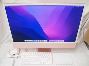 アップル Apple iMac 24インチ 2021 512GB 8GB カスタマイズモデル ピンク ベースモデル MGPN3J/A