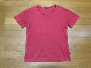 ★即決★Paul Smith　ポールスミス★半袖VネックTシャツ★赤★L★ワッフルTシャツ★日本製★コットン★送料230円★