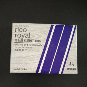 もはや骨董品級！未使用　未開封　★rico royal リード★ 当時物！バスクラリネット　3 1/2　 10枚　　入り