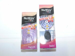 NuWay4Hair ニューウェイフォーヘア●ヘアブラシ トラベルブラシセット ブラシ アルガンオイル スカルプケア/パープル/1円スタート/XB