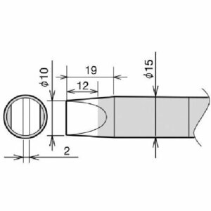 グット 温調はんだこてＲＸ－８９２ＡＳ用替こて先 １０Ｄ [RX89HRT10D]