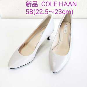 新品◆COLE HAAN コールハーン 本革レザー ポインテッドトゥ パンプス ハイヒール ビジネスシューズ レディース(5B)オフホワイト 