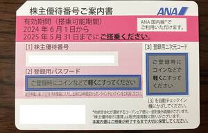 送料込 ANA 株主優待番号ご案内書 2025/5/31搭乗まで可