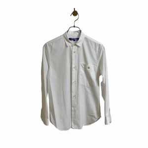 【ジュンヤワタナベマン コムデギャルソン AD2011 長袖シャツ 白シャツ メンズXS ボタンダウン COTTON SHIRT 日本製 クリーニング済】