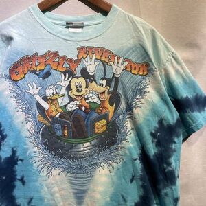 00s “GRIZZLY RIVER RUN” ライド Tシャツ ヴィンテージ Mickey Goofy ディズニーランド タイダイ アニメ ムービー 企業 90s