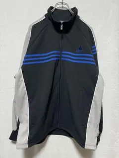 Adidas トラックジャケット ブラック ブルー系