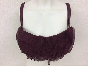 ★美品★マルコ 補正下着 ショートブラジャー 臙脂色 E80 えんじ色 大きいサイズ 矯正下着 着痩せすっきり MARUKO №14