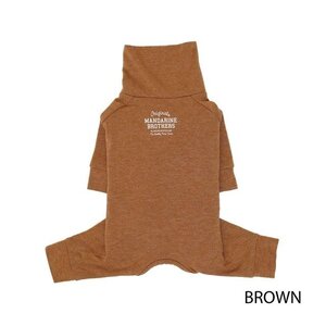 【Sサイズ】 MANDARINE BROTHERS マンダリンブラザーズ スキンタイトスーツ ブラウン ロンパース 犬服 SKIN TIGHT SUIT BROWN