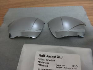 アウトレット品！★オークリー ハーフジャケット 1.0 XLJ用 カスタム偏光レンズ TITANIUM Color Polarized Half Jacket XLJ