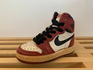 片足のみ　幻サイズ！ 1985年製 台湾製 NIKE SKY JORDAN 1 シカゴ　オリジナル 14.0cm ナイキ　スカイジョーダン　ベビージョーダン デッド