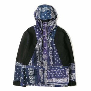 新品 READYMADE レディメイド マウンテンパーカー サイズ:1 ヴィンテージバンダナ 柄 MOUNTAIN PARKA 21SS ネイビー 紺 ブルゾン