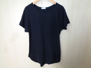 b6◆ZARA COLLECTION ラグランインナーTシャツ◆ザラ レディース サイズ不明 ブラック 半袖Tシャツ タグ欠損 ゆうパケット発送 6E