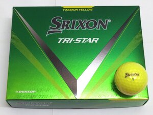 新品★ダンロップ★SRIXON TRI-STAR ボール★スリクソン トライスター★2024★アライメント★パッション イエロー★2箱★24球★2ダース