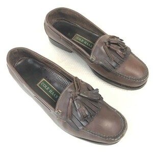 メキシコ製☆コールハーン/COLE HAAN☆本革/マッケイ製法/キルトタッセルローファー【10D/27.5-28.0/茶/BROWN】ビジネス◇bi-135