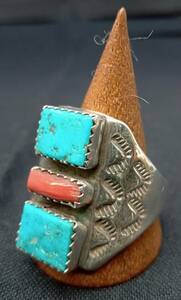 ナバホ族 ターコイズ 指輪 シルバー リング メンズ アクセサリー