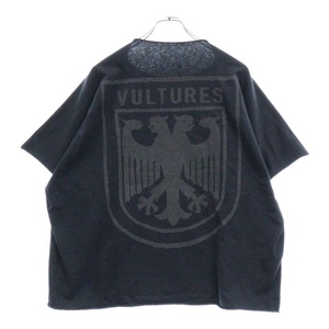 YEEZY イージー VULTURES BOX TSHIRTS ボックスシルエット ダメージ加工 ブラックTシャツ