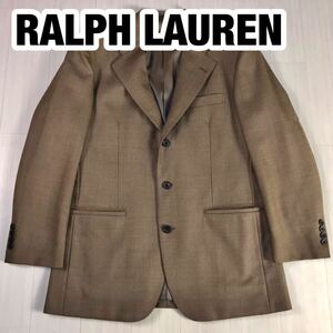 CHAPS RALPH LAUREN チャップス ラルフローレン テーラードジャケット C92 W80 T170 ブラウン シングル サイドベント 肩パッド 総裏地