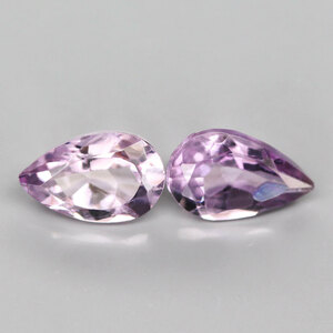 【天然アメジストルース 2個組 1.77ct:2296】ブラジル産 Natural Amethyst 裸石 標本 鉱物 宝石 jewelry Brazil