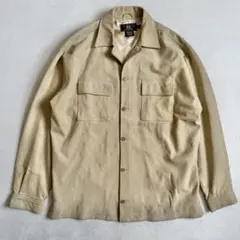 RRL ダブルアールエル レザー シャツ ジャケット スエード 牛革 表記M